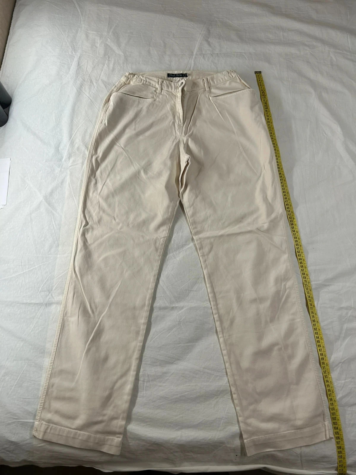 Jean crème beige coupe droite jiel thée vintage taille 42